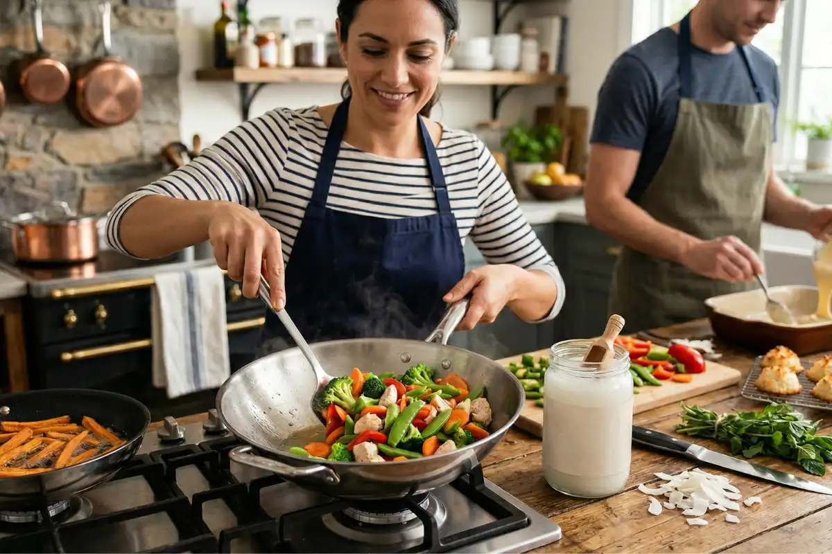 Huile de coco vierge bio en cuisine : pour quelles cuissons est-elle vraiment adaptée ?
